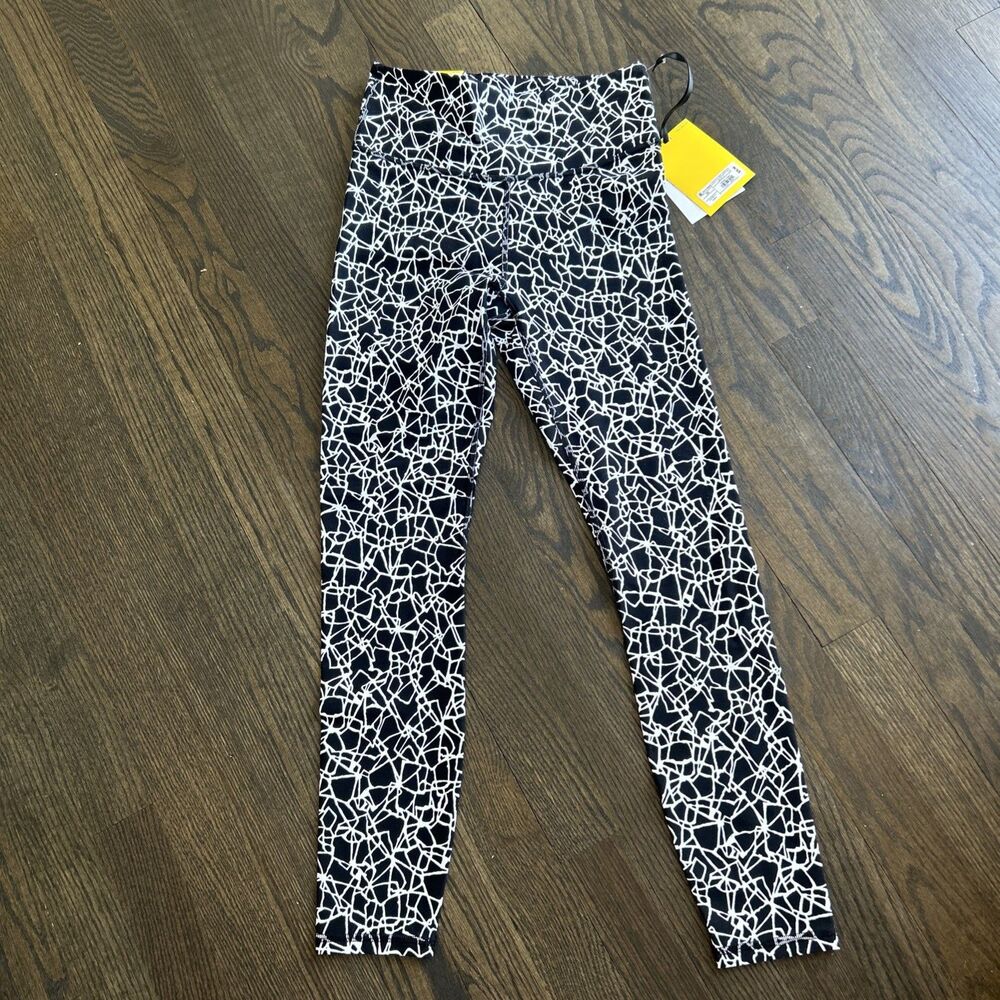 New DVF Diane Von Furstenberg Target Cracked Glass Leggings XS Extra Small NWT